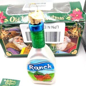 Old World Christmas Ranch Dressing Blown Glass Christmas Ornament